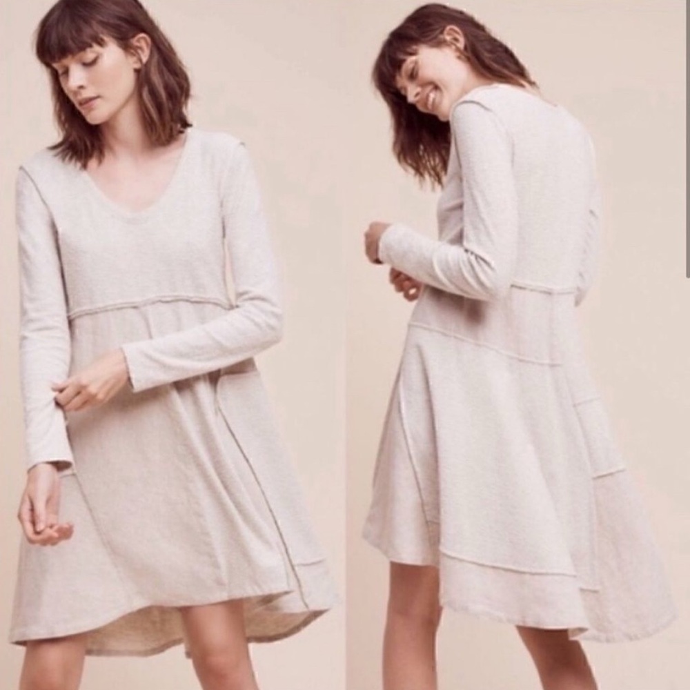 NEW! ANTHROPOLOGIE | MAEVE Flax Northward Swing Dress NWT - Size Medium